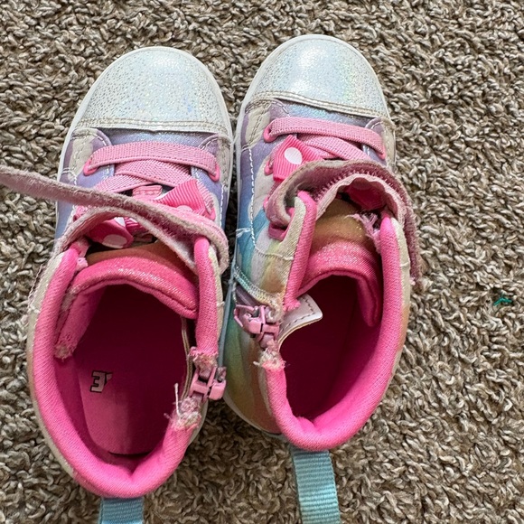 Bundle of Kids High-Top Sneakers with Pink and Blue Accents - Picture 8 of 15